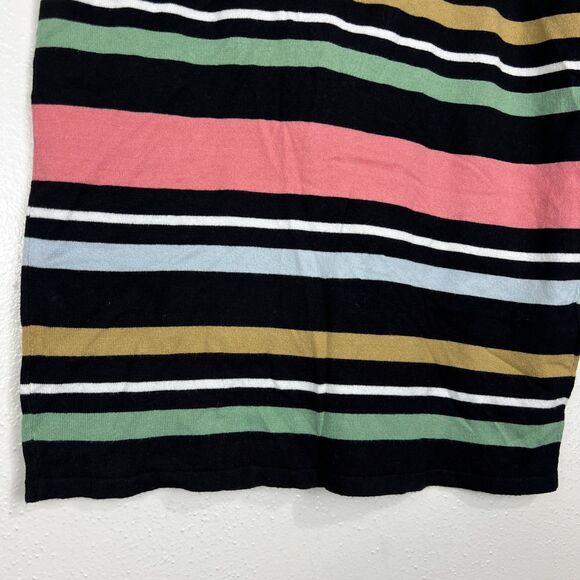 BCBGeneration Skirt Set Women Large Black Pink Striped Sweater Mini Casual - Picture 16 of 16